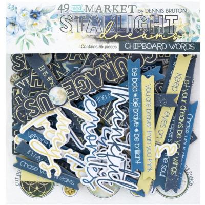 49 and Market Starlight Dreams - Chipboard Words
